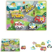 Tooky Toy Houten Auto's Stadsschip