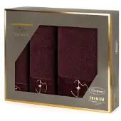 Eurofirany Borduurde Badstof Handdoekenset Gaja 3 Stuks - 50x90cm, 70x140cm