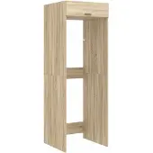 vidaXL Wasmachinekast Sonoma 67,5 x 68 x 200 cm Bewerkt hout