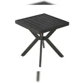MODFU Tuintafel 45x45x47 cm aluminium, weerbestendig, donkerbruin