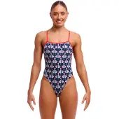 Funkita High Leg Swimsuit Blauw AUS 8 Vrouw