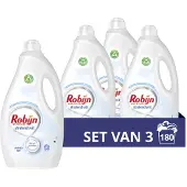 Robijn 3x Vloeibaar Wasmiddel Stralend Wit 60 Wasbeurten 3 Liter