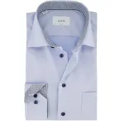 Eton Classic Fit lichtblauw gemêleerd overhemd