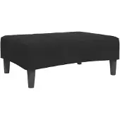 vidaXL Voetenbank 77x55x31 cm fluweel zwart