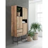 DTP Home Metropole boekenkast teakhout 100x40x210cm
