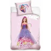 Barbie Dekbedovertrek roze 100 X 135 Cm katoen