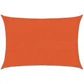 vidaXL Zonnezeil 160 g/m² 2x3 m HDPE oranje