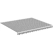 vidaXL Vervangingsdoek voor luifel 400x350 cm polyester antracietkleurig en wit