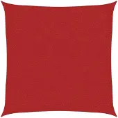 vidaXL Zonnezeil 160 g/m² 2x2 m HDPE rood