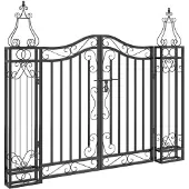 vidaXL Poort 121x8x100 cm smeedijzer zwart