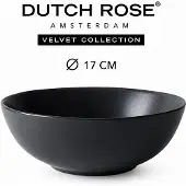 Dutch rose Velvet Kommen - kommen 17 cm mat Antraciet