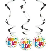 Folat Swirls ?Happy B-Day? - 3 stuks