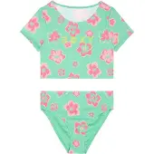 Roxy Set Tropicool Crop Korte Mouw Rash Guard