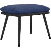 vidaXL Voetenbank 45x29,5x35 cm stof en kunstleer blauw