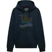 Superdry Sweatshirt 'Outdoors Mountain' navy / opaal / olijfgroen / petrol