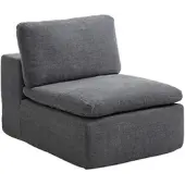 Vente-unique CORTOLINE fauteuil met gecomprimeerde vorm, bekleed met antracietgrijze stof.