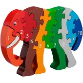 Lanka Kade houten puzzel olifant - leren tellen 1-10 educatief speelgoed