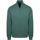 Lyle & Scott Kwart Rits Sweatshirt in Donkergroen