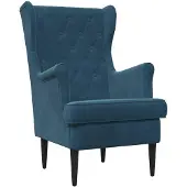 vidaXL Fauteuil Blauw Fluweel