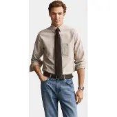 Gant Overhemd heren Beige Classic Regular Oxford-overhe 3000200/264