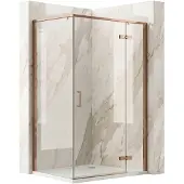 REA - Douchecabine Bruno 120x90 Brush Copper - 88,5 x 118,5 x 195 cm