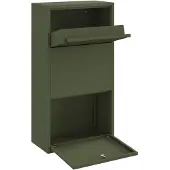 vidaXL Pakket Inwerpkoker met opslag Olijf Groen 44 x 22 x 82 cm Staal