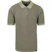 Casamoda Polo Piqué Garment Dye Olijfgroen | Donkergroen | Maat XXL