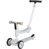 Eco toys Flynn Wit/Zwart 2-in-1 Kinderstep met Duwstang