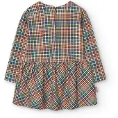 Boboli Knit Check Lang Mouw Jurk