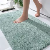 Casilin Badmat Antislip 70x110cm Havana - Waterabsorberende Badkamermat - Wasbaar en Sneldrogend - Voor Douche en Bad - 100% Katoen - Rechthoek - Groen, Aqua