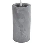 CosyDecor Kaars "Ivar" large betonkleur kunststof 7,5x 7,5x15 cm