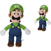 Super Mario Knuffel Super Mario Luigi Blauw Groen 50 cm