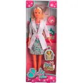 Steffi Love Dierenarts, pop met hond, 29 cm, vanaf 3 jaar
