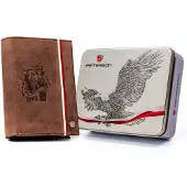 Peterson Patriot - Herenportemonnee - Hoogwaardig Leer - RFID Bescherming - Patriotisch Motief