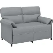 vidaXL Bank 100% polyester metalen frame MDF, Multiplex