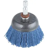 Wolfcraft Nylon-komborstel | Blauw | 6-kant schacht | Ø50mm | 1 stuk - 2728000