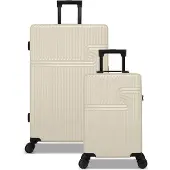 Bhppy Kofferset 2 delig - Handbagage koffer 28L - Reiskoffer 86L - TSA slot - Signature kofferset White Ivory