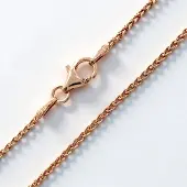 Cavill - Zilveren ketting 925 Sterling Zilver - Rosé verguld - Fijne vlechtketting dames 50 cm - Lichtgewicht, elegant, stevige karabijnsluiting