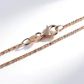 Cavill - Rosé vergulde ketting dames - 925 Sterling zilver - Elegant criss cross design - 60 cm lang - Fijne stijl - Karabijnsluiting