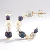 Cavill - Zilveren oorbellen - 925 Sterling Zilver - Witte Zoetwaterkweekparels Fancy Slijpsel - Elegante parel oorbellen dames - Hoogwaardige sieraden
