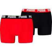 Puma boxershort voor Heren, Zwart/Rood, Maat 3