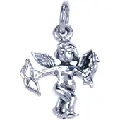 MOOYE ® - Collectie Zilveren Cupido pijl en boog ketting hanger