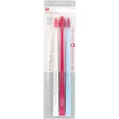 Swissdent Profi klassieke tandborstel Gentle Trio 3 - Wit, Roze, Lichtblauw -