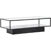 Venture Home Maglehem salontafel met plank 60x130 cm glas.
