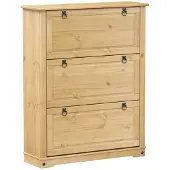 vidaXL Schoenenkast Corona 99x32x124,5 cm massief grenenhout