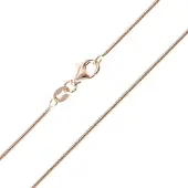 Cavill - Elegante Zilveren Slangenketting - 925 Sterling Zilver Roséverguld - Lichtgewicht Damesketting - 50 cm Karabijnsluiting