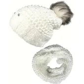 Kumixi Muts 'Set: Mütze & Loop Schal' wit