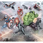 Overig Fotobehang Avengers Street Revenge - Meerkleurig - 2,80m X 300cm
