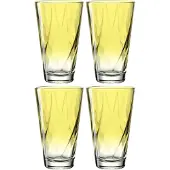 Leonardo Tumbler Twist Yellow 300 ml (Set van 4)