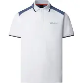 Hackett London Heren HS Colour Block poloshirt wit (L), Casual, Katoen, Korte mouwen HM5600123